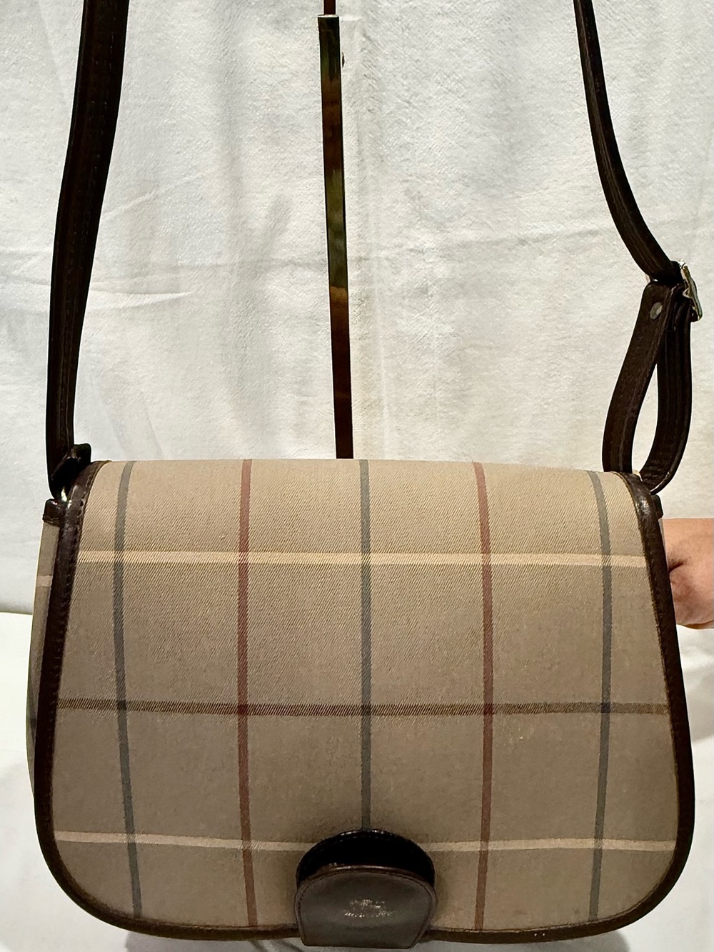 Vintage Burberry (or Burberrys) Crossbody Saddle Bag